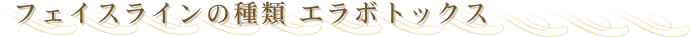 �t�F�C�X���C���̎�ށ@�G���{�g�b�N�X
