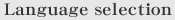 Language selection