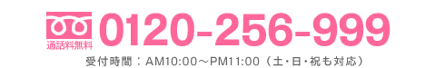 �t���[�_�C�����F0120-256-999�i�N�����x�j