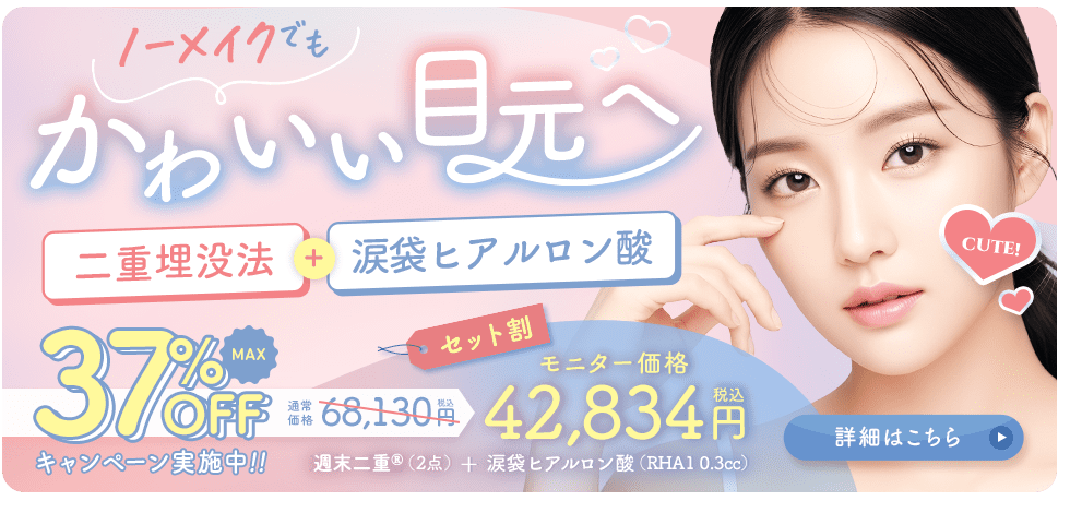 埋没二重術✕涙袋ヒアルロン酸セット