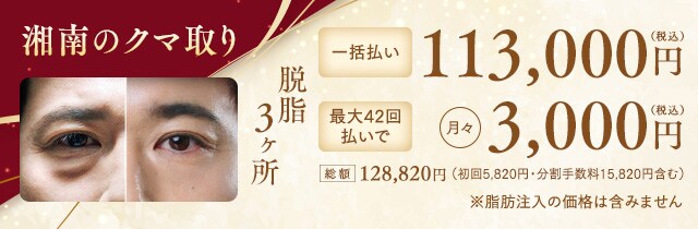 目の下の切らないクマ取り・たるみ（ふくらみ）取り