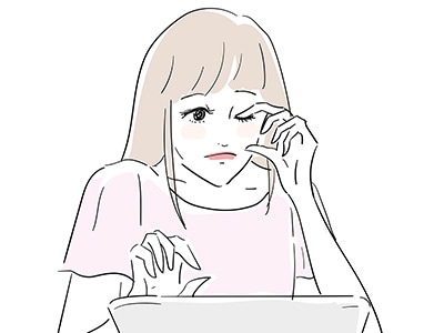 眼精疲労による血行不良