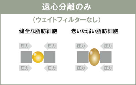 遠心分離のみ（ウエイトフィルターなし）