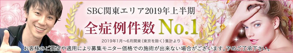 SBC関東エリア2019年上半期　全症例件数No.1