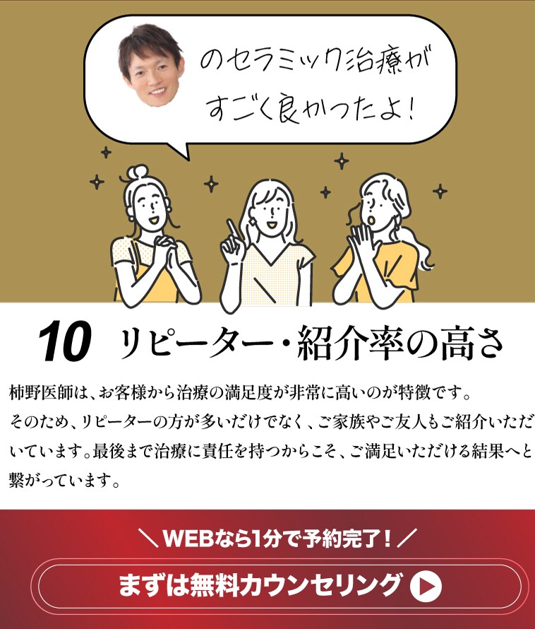 柿野医師が選ばれる10の理由