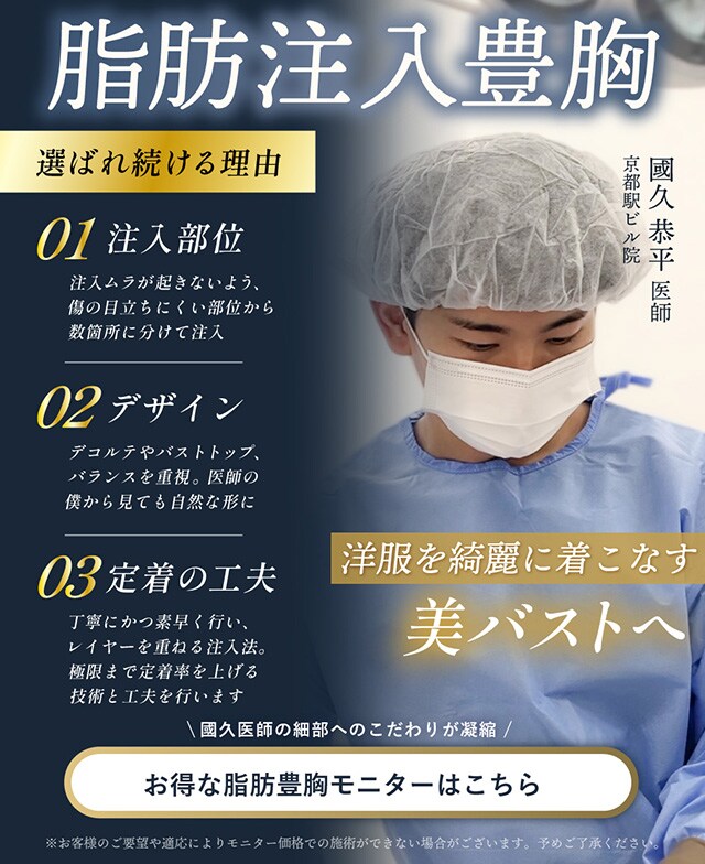 脂肪注入豊胸モニター募集