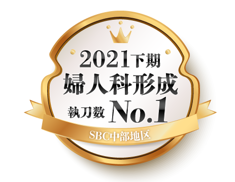 婦人科形成　執刀数No.1 SBC中部地区