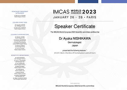 IMCAS World Congress 2023 Faculty Guest Speaker