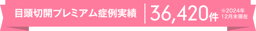 目頭切開プレミアム 症例実績 28,461件