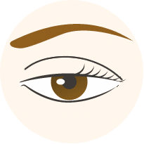 眼瞼下垂の重症度分類｛中等度下垂｝