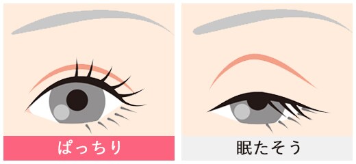 黒目の見え方を確認する