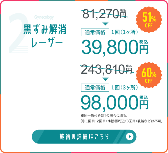 黒ずみ解消レーザー