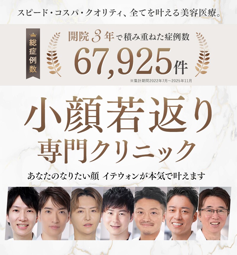 スピード・コスパ・クオリティ、すべてを叶える美容医療。