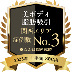 美ボディ脂肪吸引 関西エリア 症例数No.3 2025年上半期