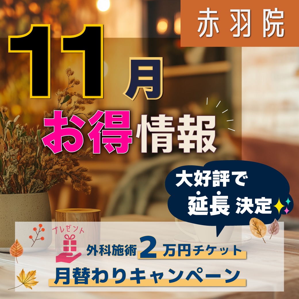 【まとめ】11月のお得なキャンペーン✨【東京：湘南美容クリニック赤羽院】