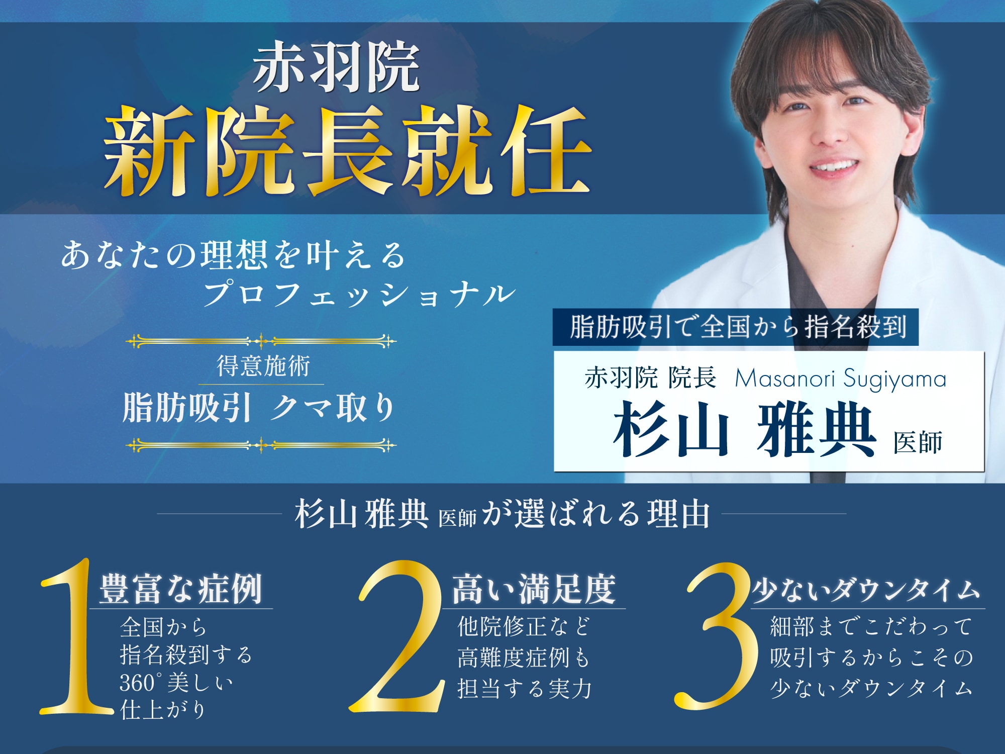 全国から指名殺到】東京,赤羽院院長〈杉山雅典医師〉は脂肪吸引だけ 