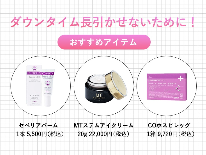 ダウンタイム軽減アイテム！