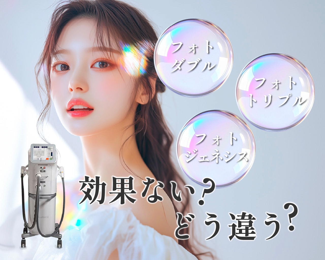 フォトダブル・トリプル・ジェネシス徹底比較!効果ないってほんと?|湘南美容クリニック明石院