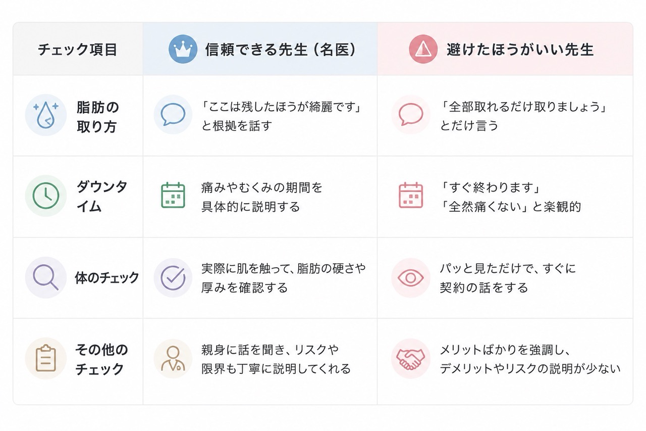 先生の実力を確かめるには、カウンセリングでの「答え方」に注目してください。