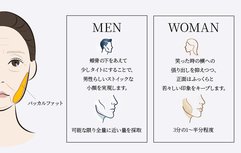 1. バッカルファットは「男女」で採取量を変えるべき理由<br />
