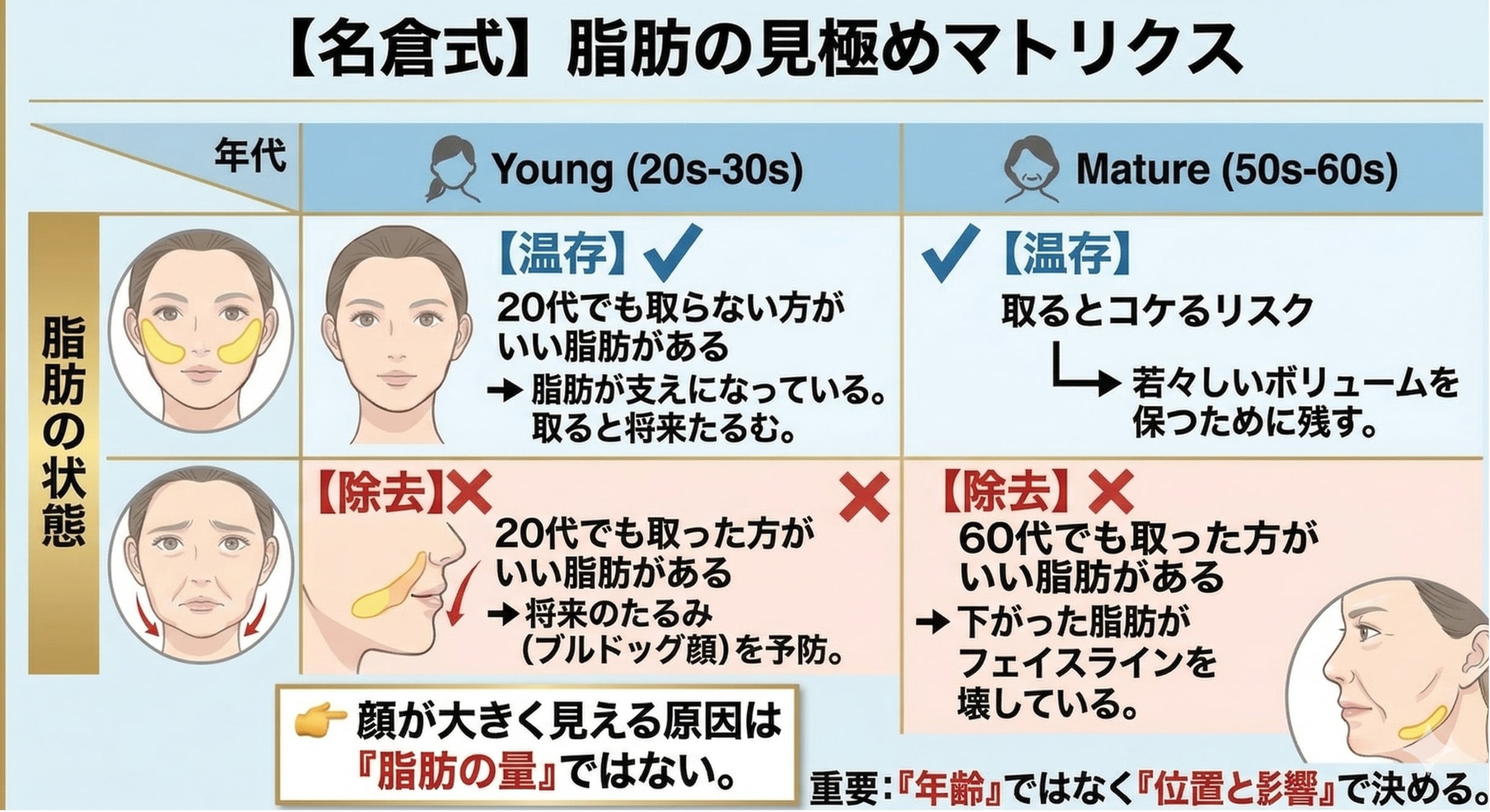 脂肪は「取る場所」と「残す場所」がある