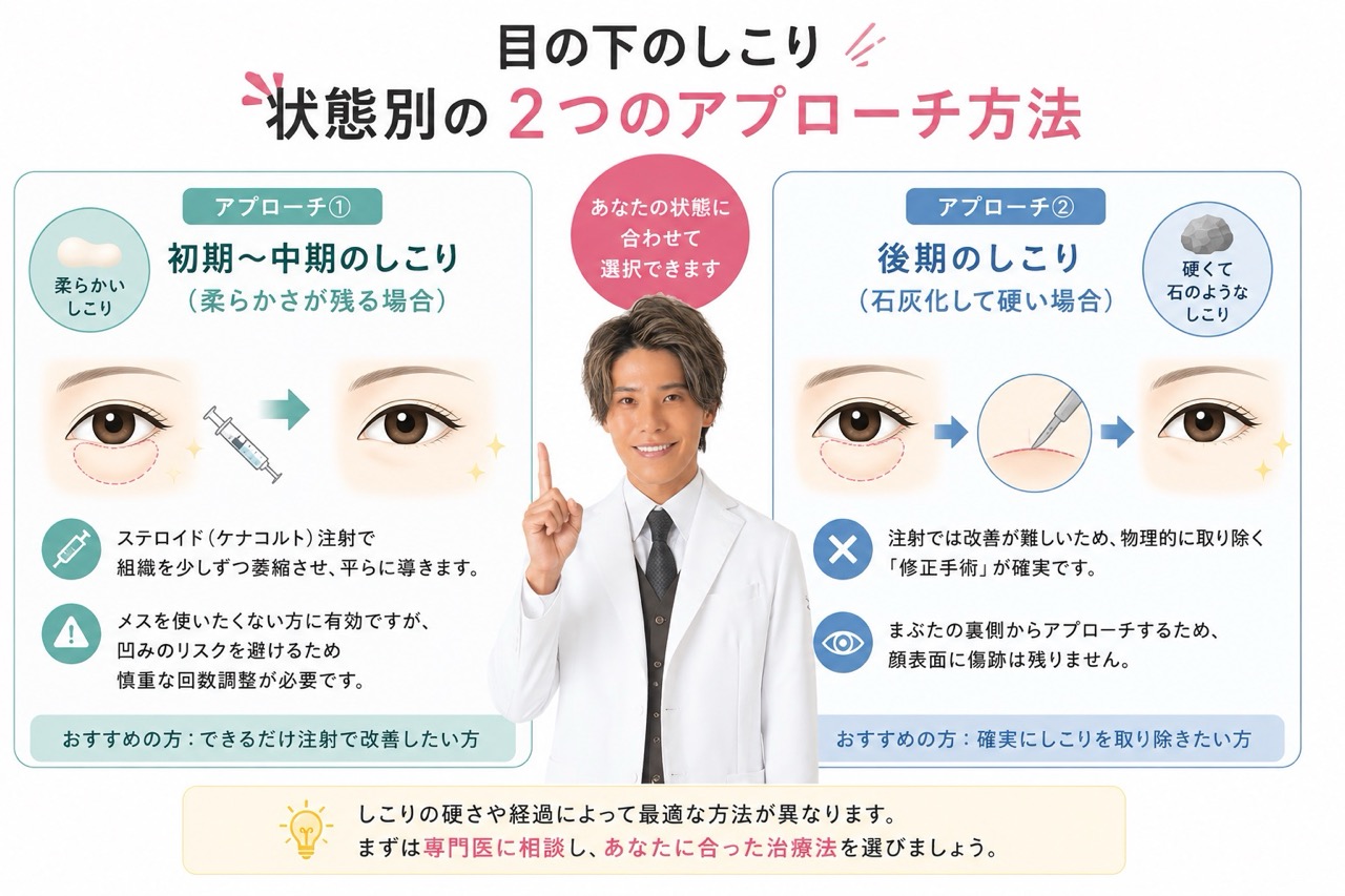症状の進行度で決まる最適なアプローチ<br />
