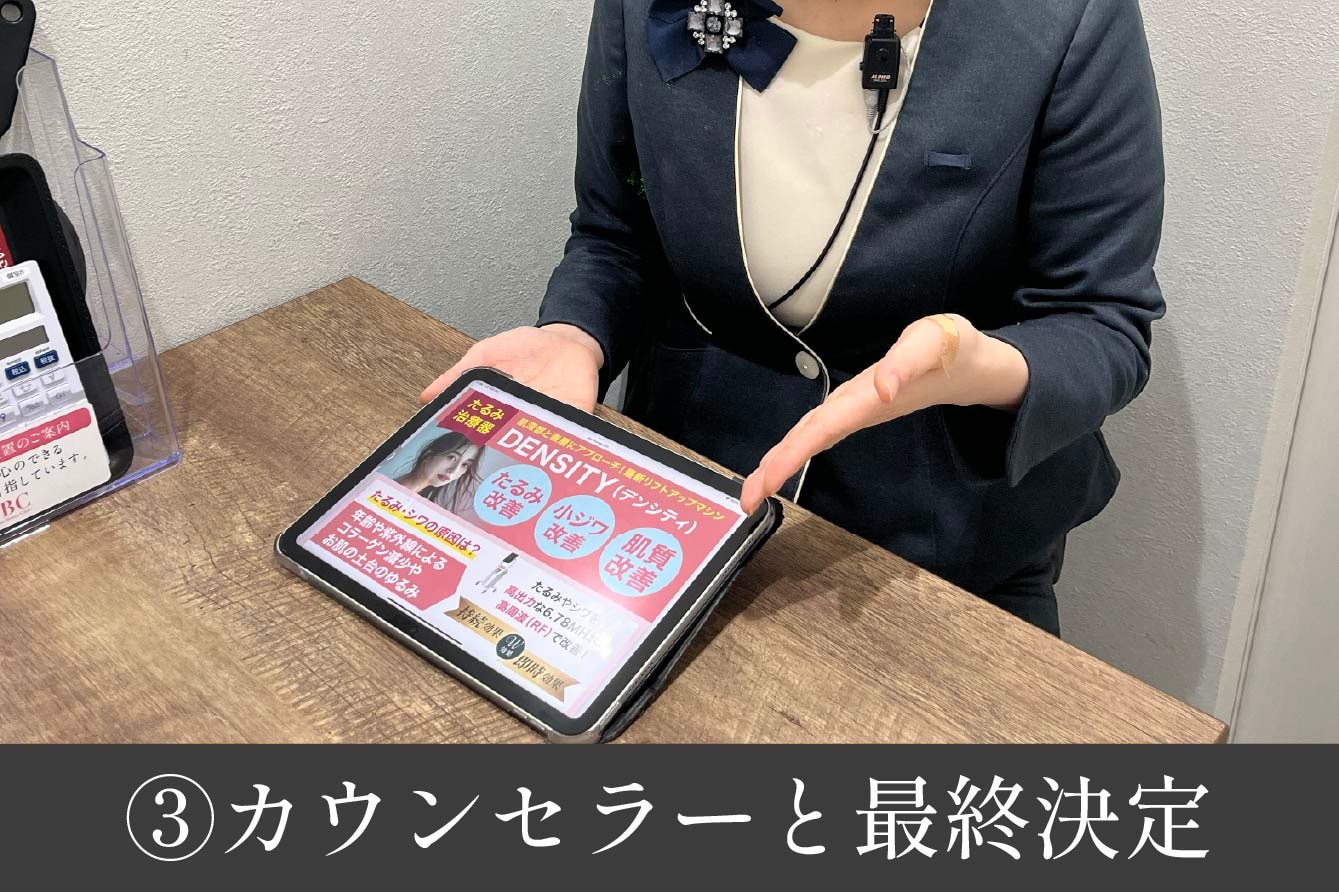 ③カウンセラーと最終決定