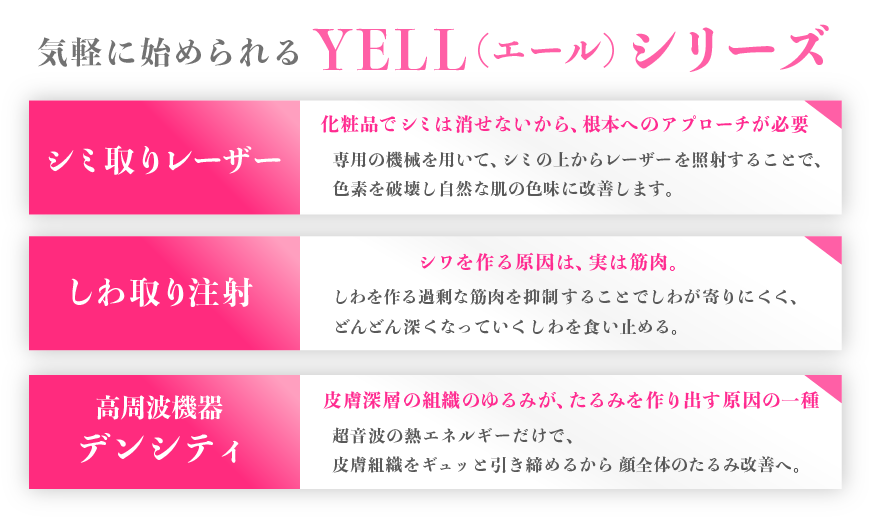 気軽に始められる「YELL（エール）シリーズ」