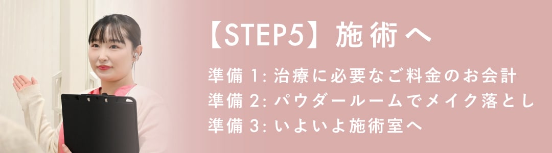 【STEP5】施術までの流れ