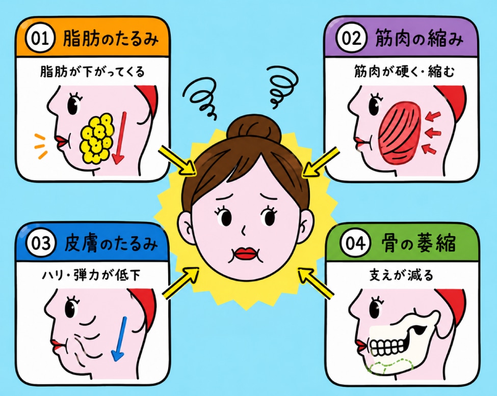 なんで口横のポニョが出てくるの？