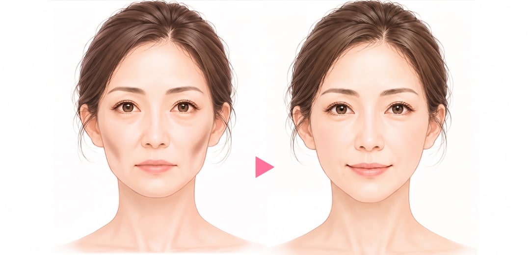 頬がコケているだけで、こんな印象に