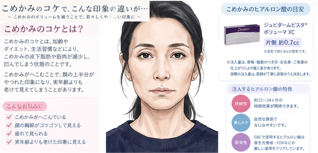 こめかみコケを改善するメリット
