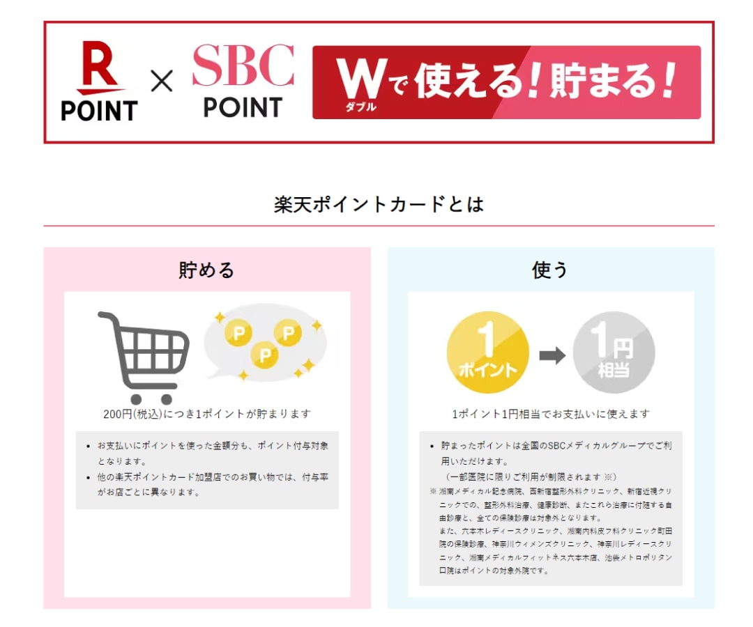 湘南美容外科｜ポイント制度・お友だち紹介制度について - 江坂院