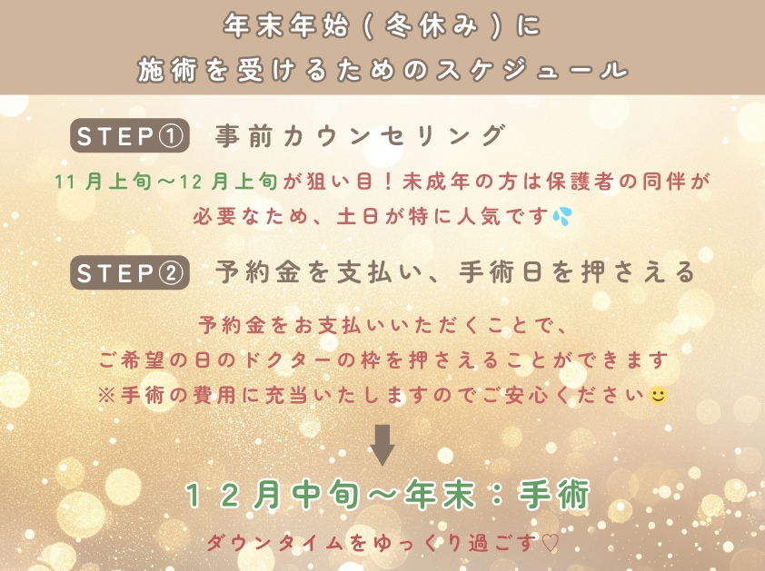 カウンセリングはお早めに！