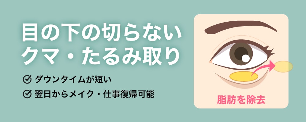 目の下の切らないクマ取り