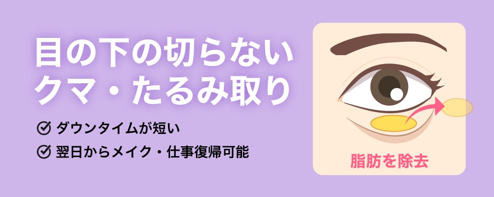 目の下の切らないクマ取り