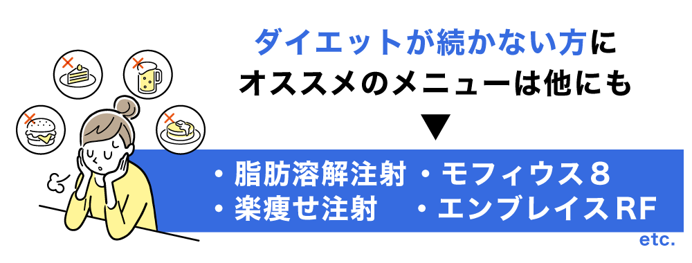医療ダイエット・引き締めメニューは他にも