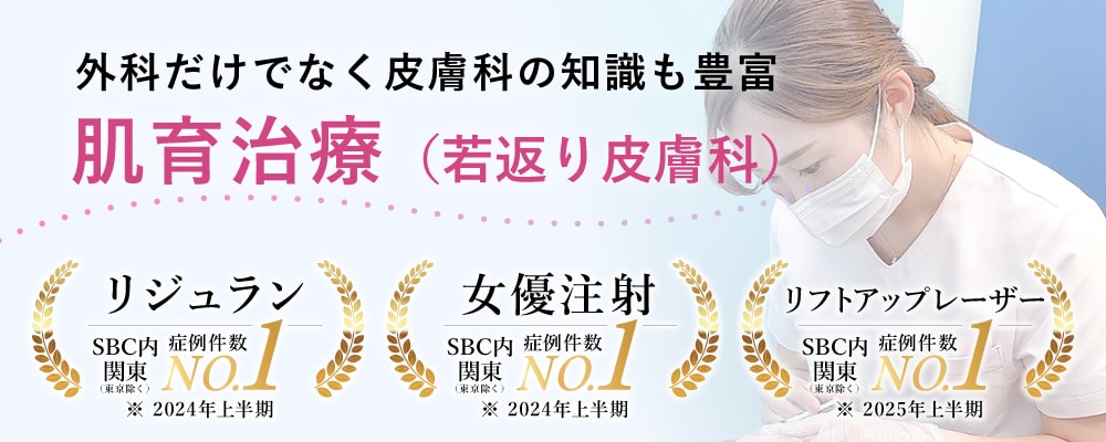 ③ 外科×皮膚科のシナジーでお肌を底上げする「肌育（若返り）治療」