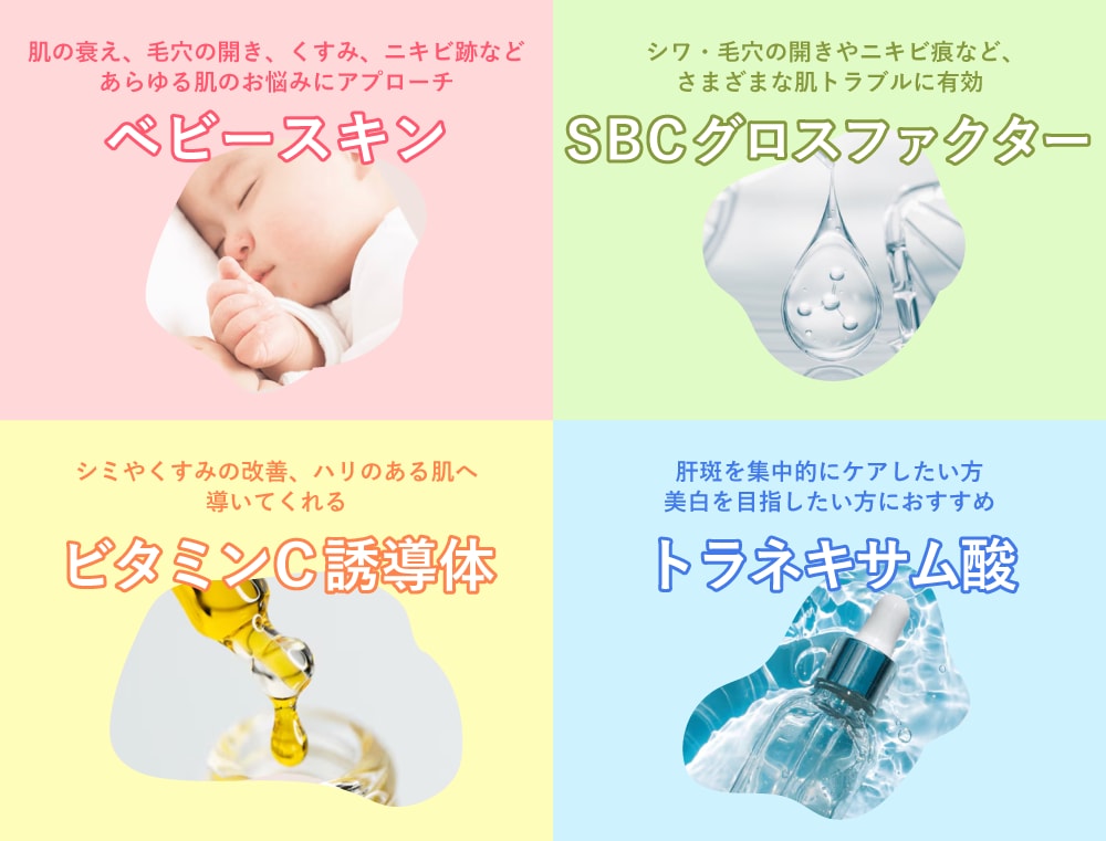 お悩みに合わせて選べる薬剤