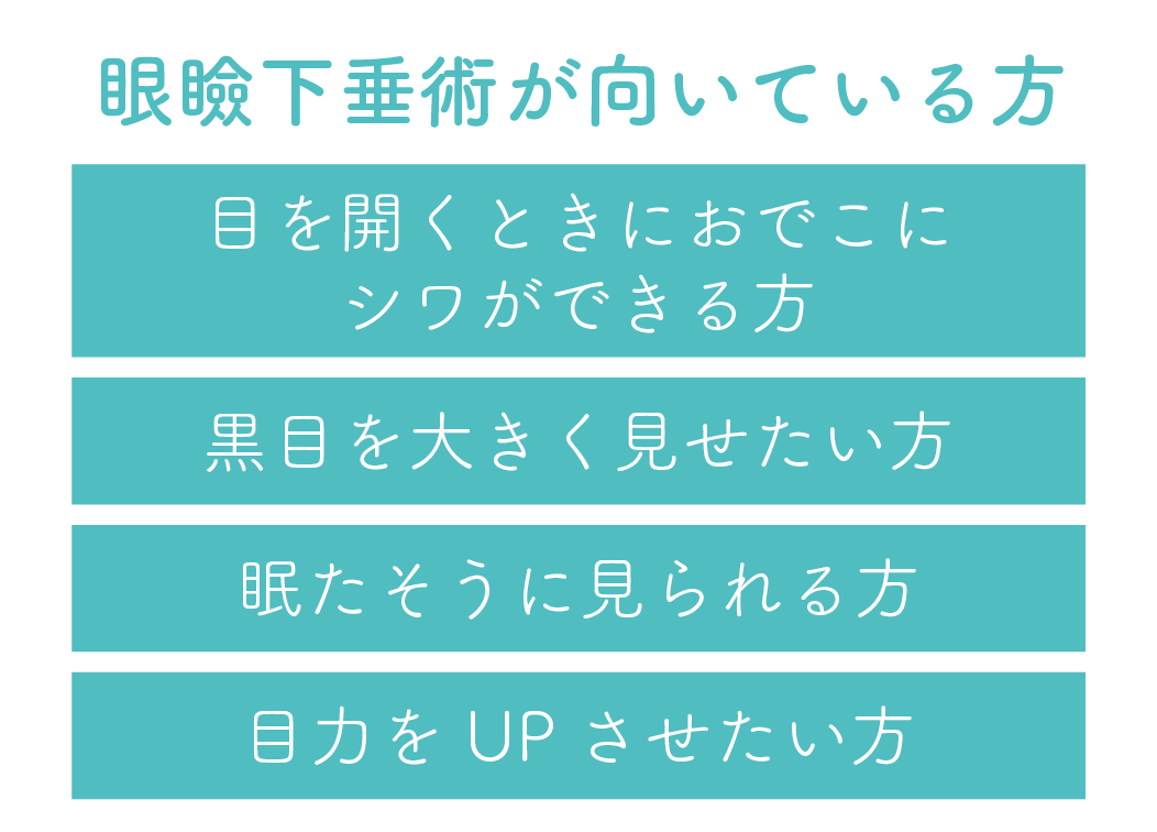 眼瞼下垂術が向いている人