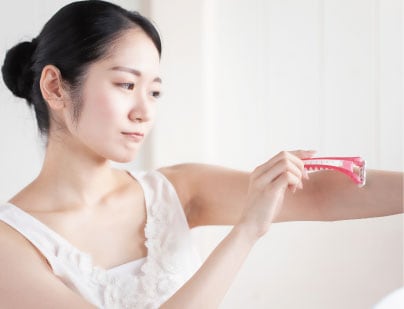 自己処理の負担が少ないから肌への負担を減らせる！