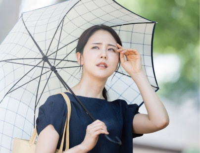 紫外線による肌トラブルのリスクが低い