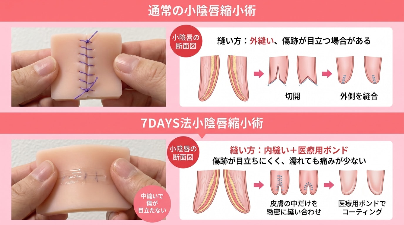抜糸が不要になった"7DAYS法"小陰唇縮小術とは？