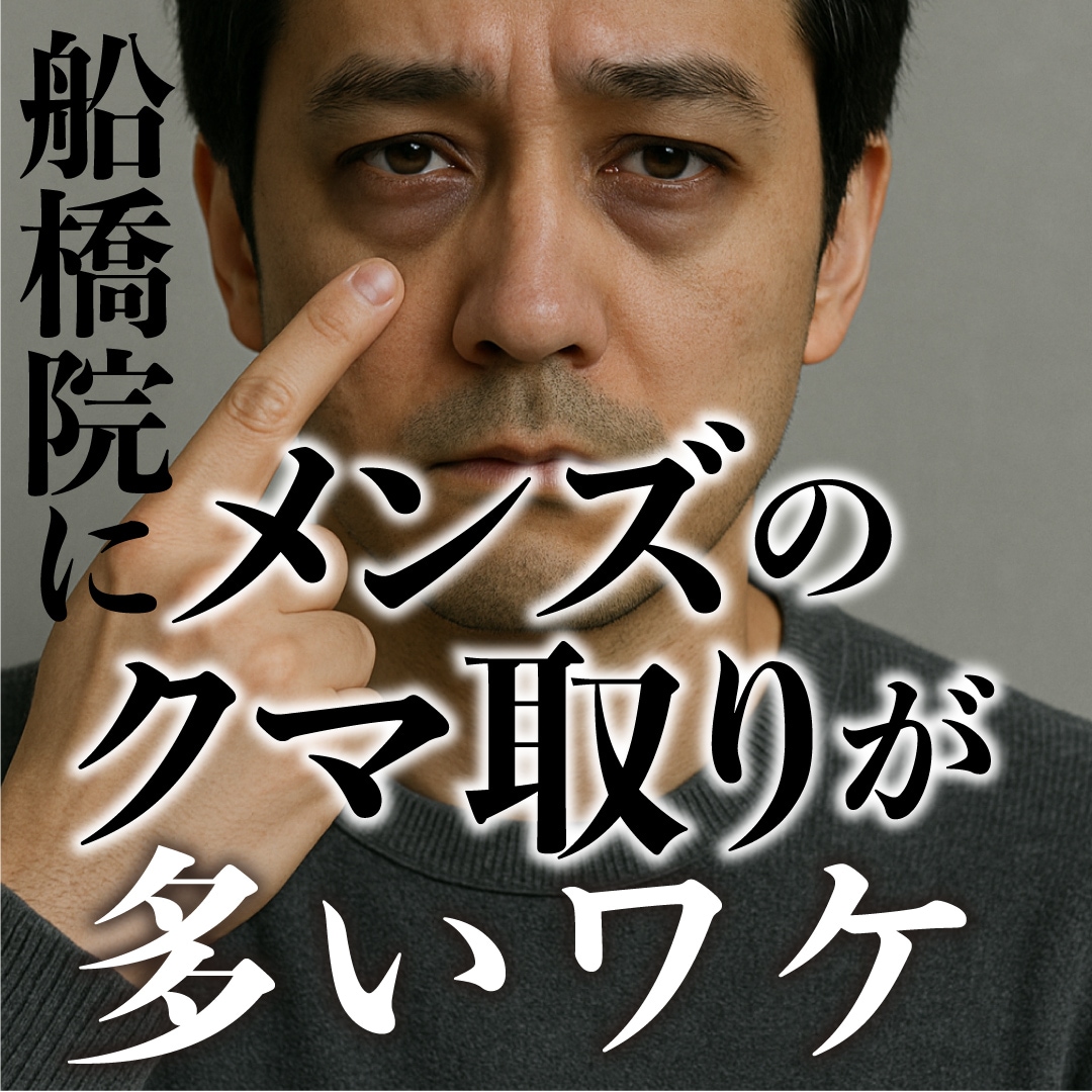 【船橋院にメンズが多く訪れるワケ】メンズのクマ取りが今熱い！【千葉県船橋市でメンズ美容】