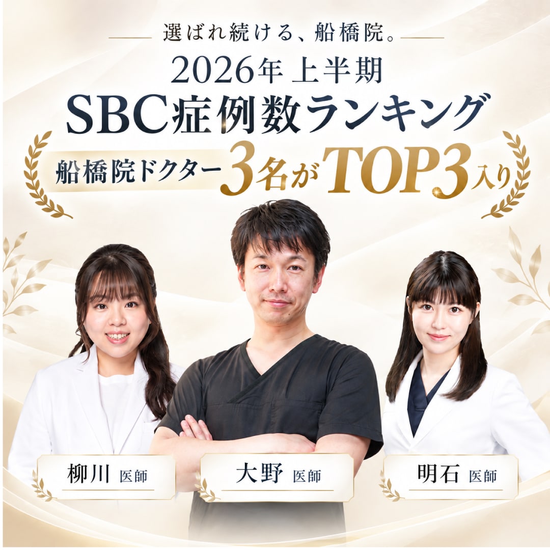 【船橋院】2026年上半期もSBC症例数No.1多数受賞しました🏆