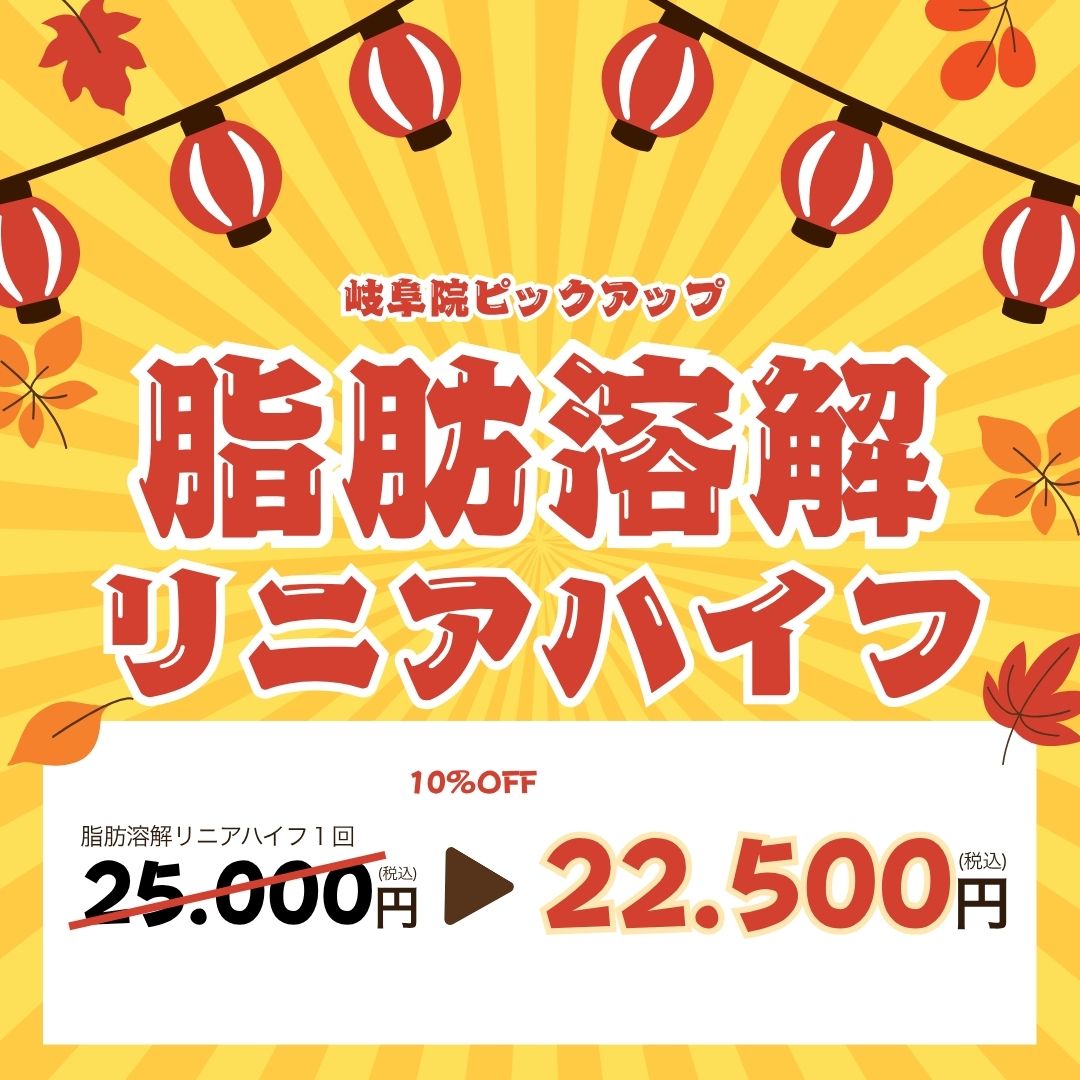 岐阜院ピックアップ脂肪溶解リニアハイフ