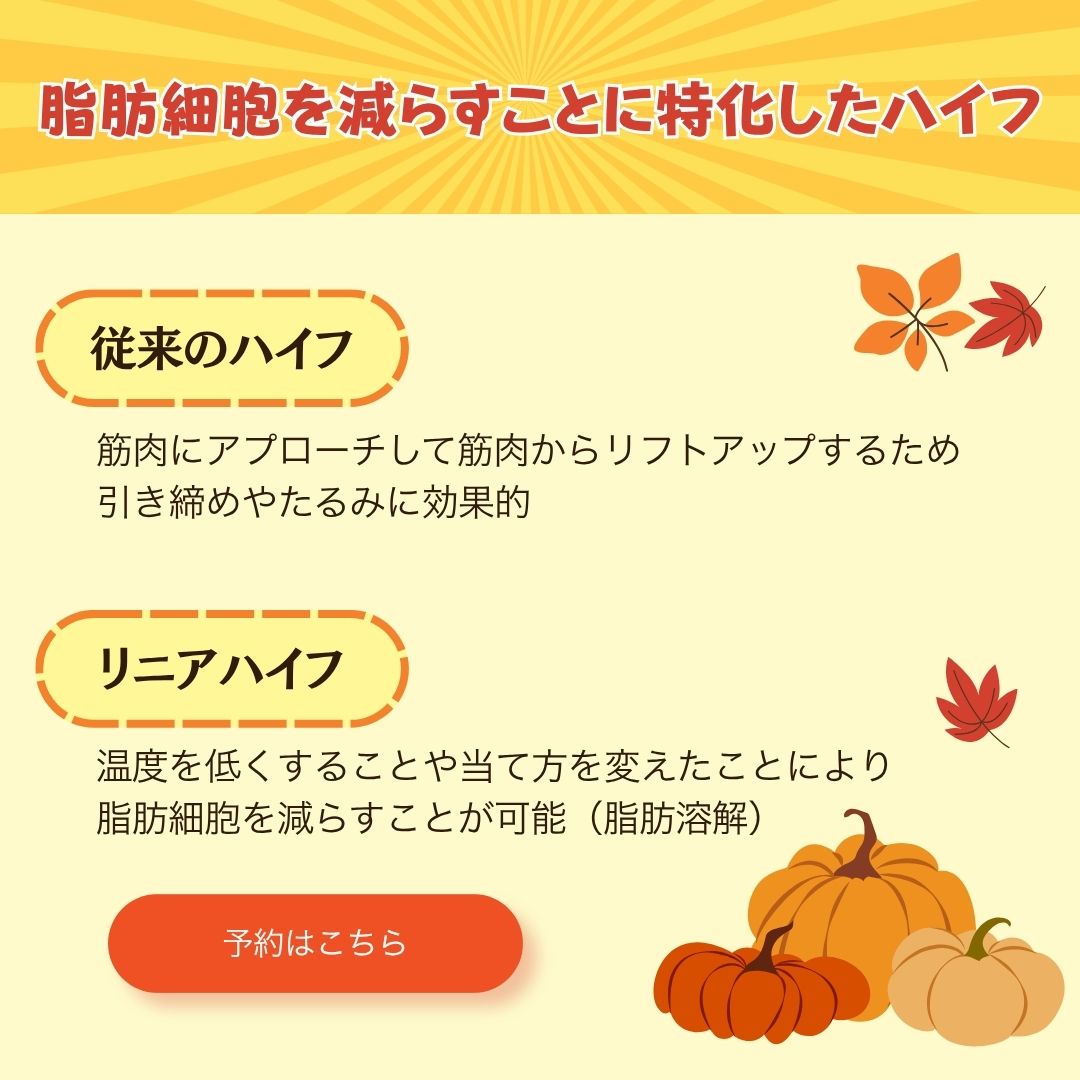 脂肪細胞を減らすことに特化したハイフ