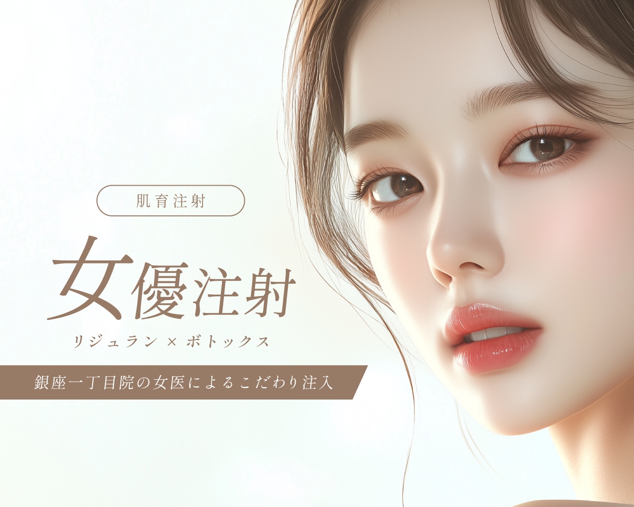 【銀座一丁目院SBC】女優注射「リジュラン×ボトックス」で肌育＆若返り｜女医による均一注入で理想の素肌へ