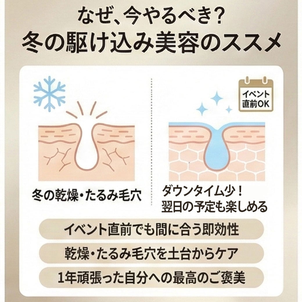 なぜ、今やるべき？冬の駆け込み美容❄️