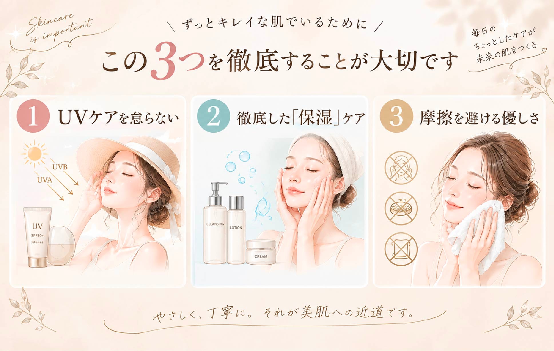 スキンケアのアドバイス